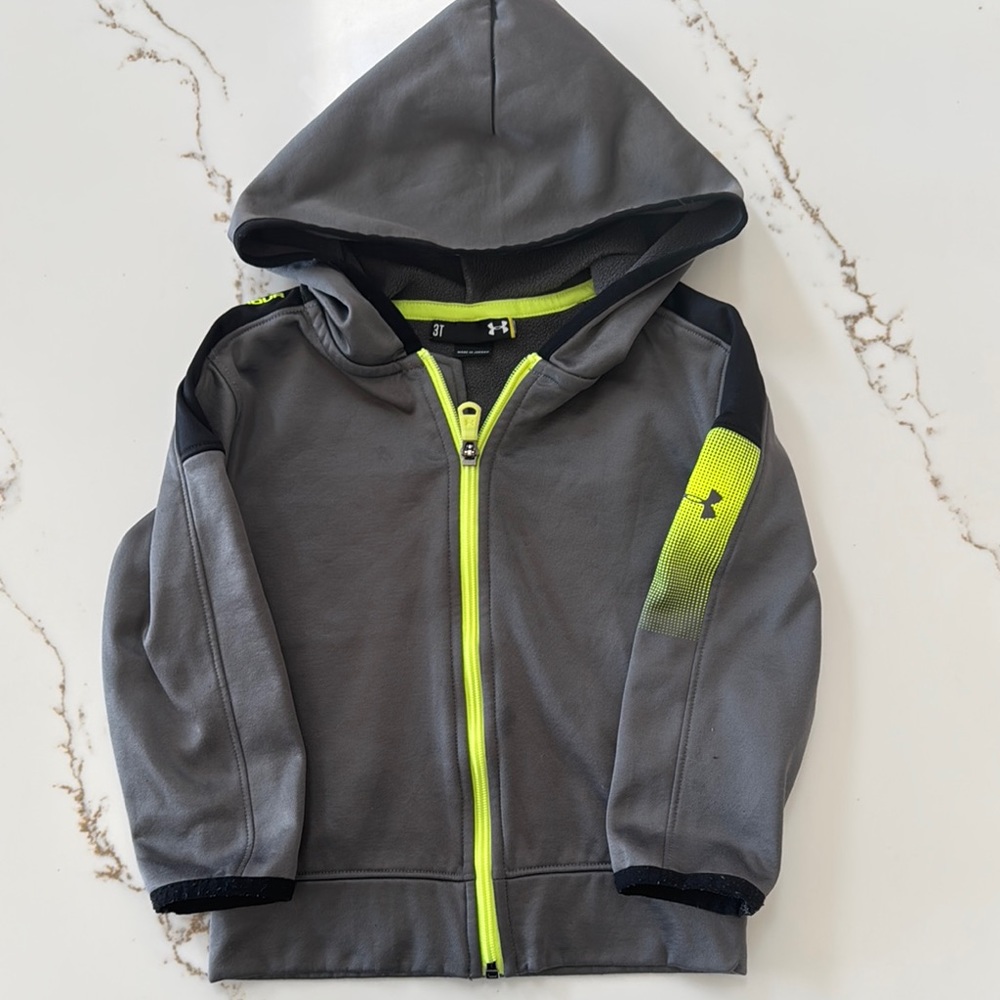 Under Armour Kids Gray and Yellow Hoodie